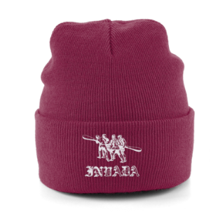 Invada Embroidered Beanie Hat (Burgundy)