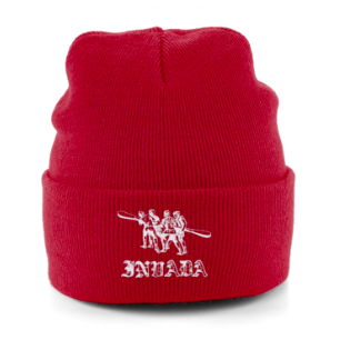 Invada Embroidered Beanie Hat (Red)